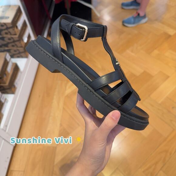 NWT Coach Franny Sandal black Cr866 us6. 5 - Picture 4 of 10